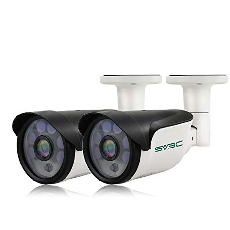 Limited Discount 2 Pack Poe Camera Outdoor, SV3C 3MP Poe IP Camera Outdoor Indoor One-Way Audio, HD 65-100FT IR Night Vision, Metal Housing IP66 Waterproof, Smart Motion Detection, Work with NVR Blue Iris iSpy