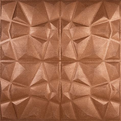 Craft Faux Diamond Wall Panels - Peel and Stick Foam Diamond - 3D Wall Panels for Fake Diamond Wall - Self Adhesive Diamond Wall Panels - 3D Diamond Wallpaper (20 Pack, Desert Dragon)