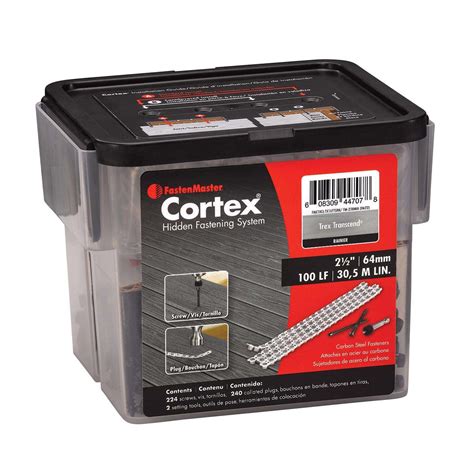 FastenMaster Cortex 2-1/2" Fastening System for Trex Decking - 100 Linear Feet - Trex Select Pebble Grey