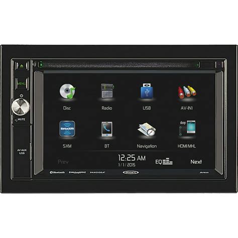 Jensen JRV9000R Touchscreen Multimedia Navigation System, Electronic AM/FM Tuner with RBDS, DVD/CD/MP3/WMA Playback, Built-in Bluetooth with External Microphone, Built-in GPS navigation and Mapping