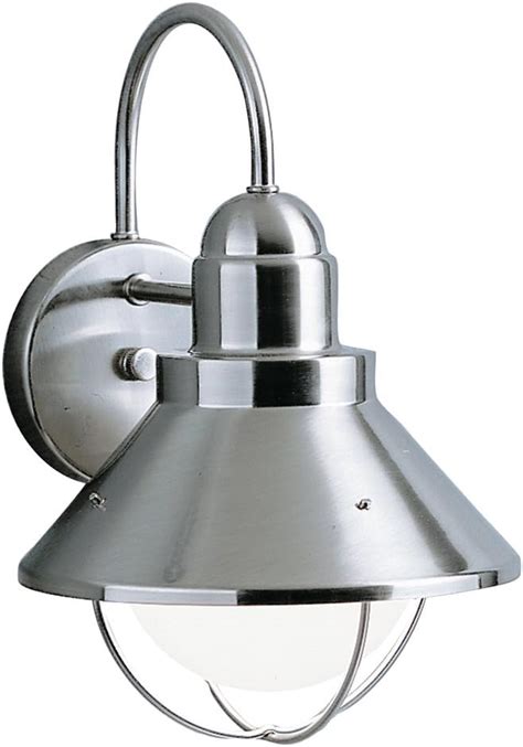 Kichler 9022NI Seaside Outdoor Wall 1-Light, Brushed Nickel