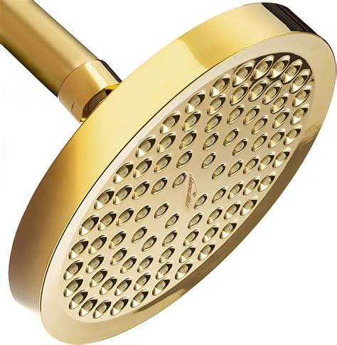 Hottest Sale ShowerMaxx, Luxury Spa Series, 4 inch High Pressure Hand Held Shower Head, Extra Long Stainless Steel Hose, MAXX-imize Your Shower with Showerhead in Polished Brass/Gold Finish